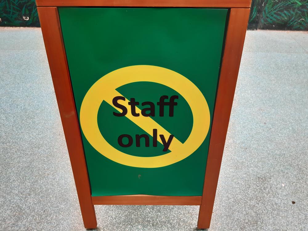 Staff only sign